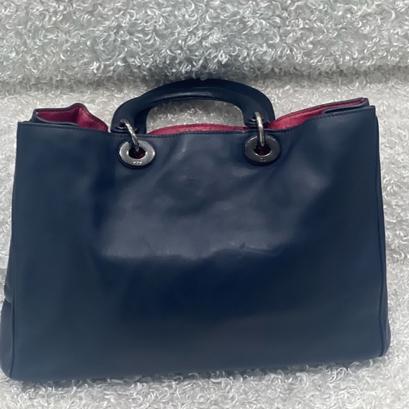 Dior Blue Leather Extra Large Diorissimo Shopper Tote - Picture 2 of 16